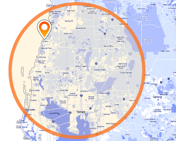 Millian Aire Service Area Map In Florida