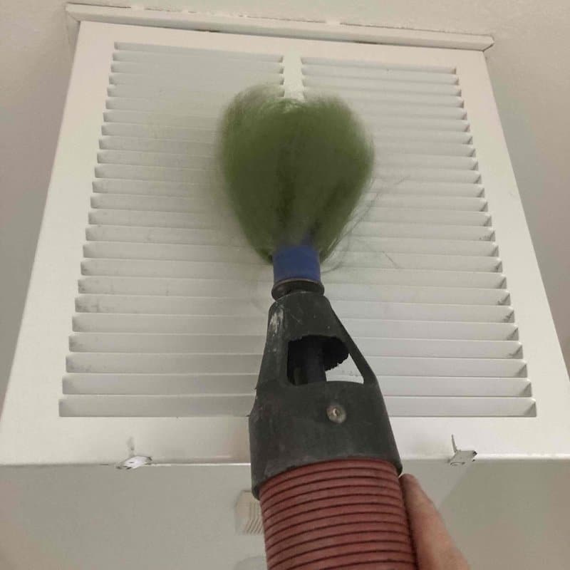 Brush used for duct cleaning