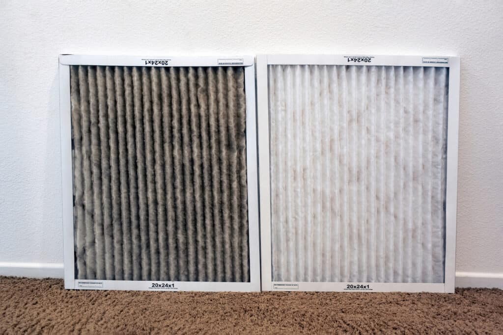 A clean and dirty filter for an AC unit