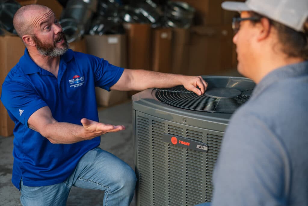 Millian Aire installs AC units in the Port Richey Florida area like this Trane unit