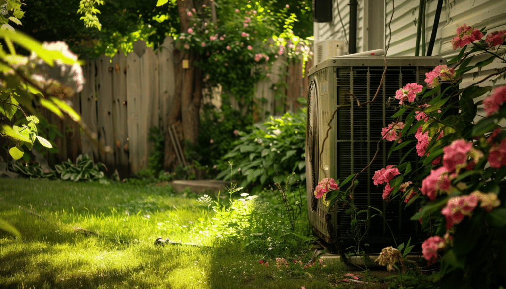 hvac in a garden