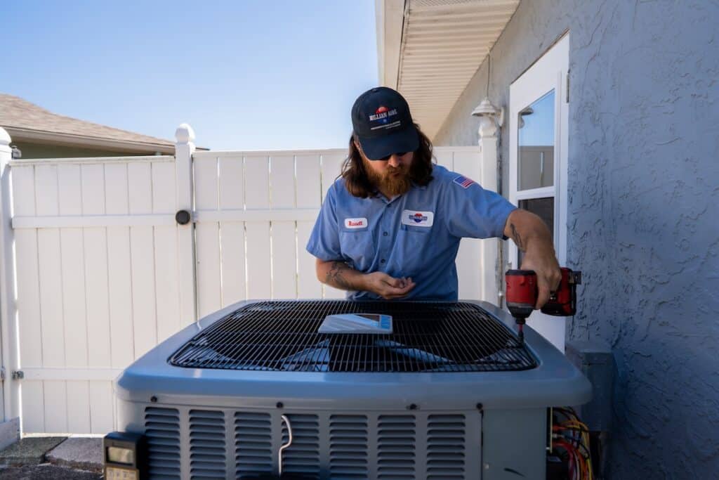 Installing a new Daikin Air Conditioning unit at a home in Wesley Chapel FL